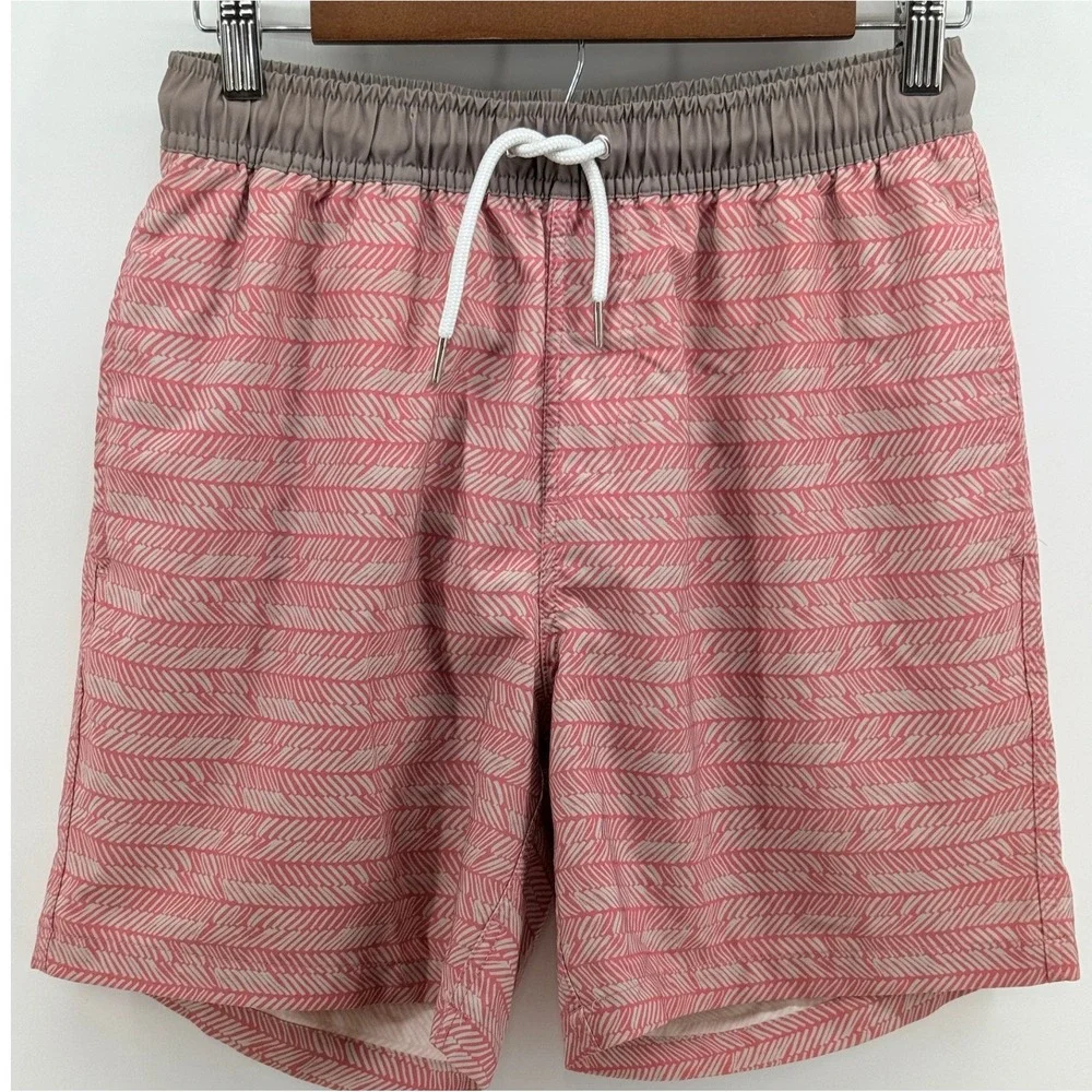 SSCO Southern Shirt Co Mens Small Chevron Swim Trunks Board Shorts Mesh Line